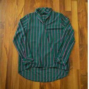 Alison Andrews® Faux Wrap Long Sleeve Striped Top Size Large